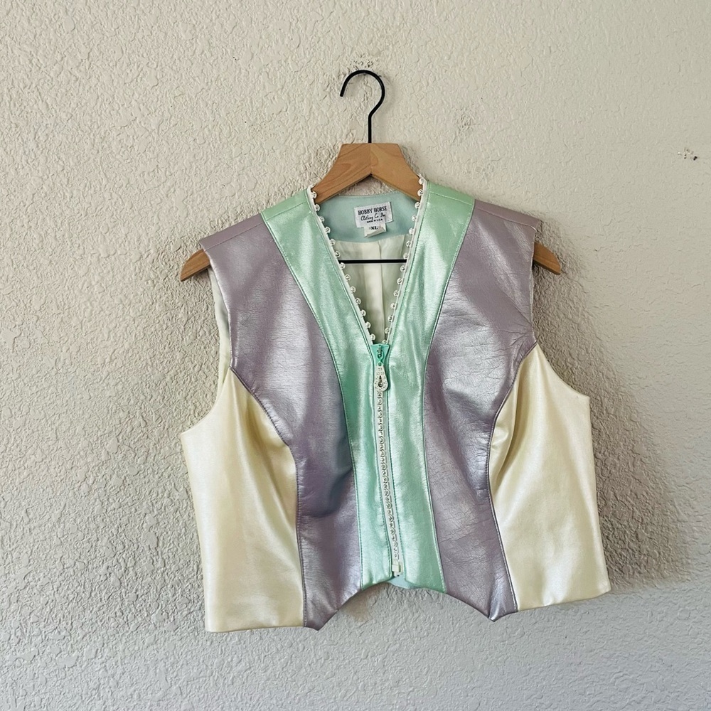 Hobby Horse Vinyl Cotton Parfait Multicolor Western Pleasure Show Vest